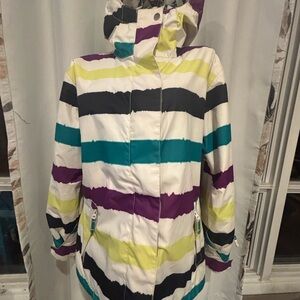 Striped Multicolor Women's snowboarding Jacket